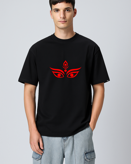"Durga Puja " Edition oversize Black tees