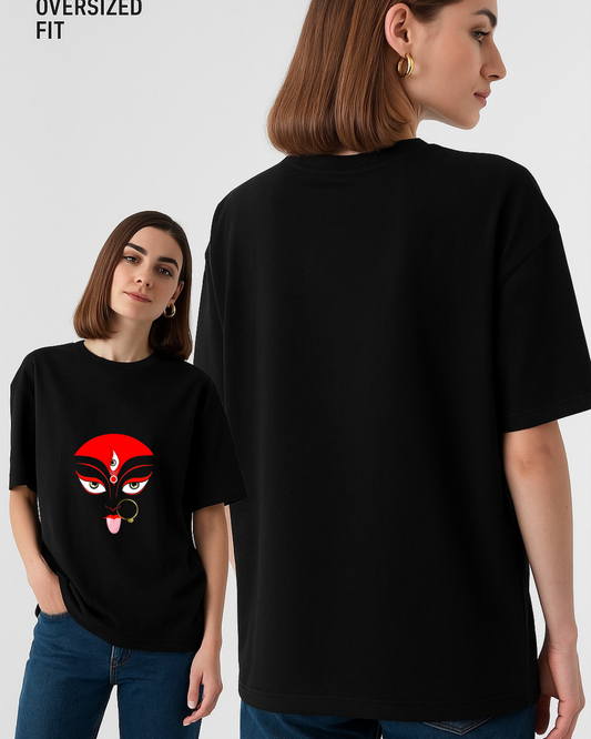 "Durga Puja " Edition Oversize Black Tees