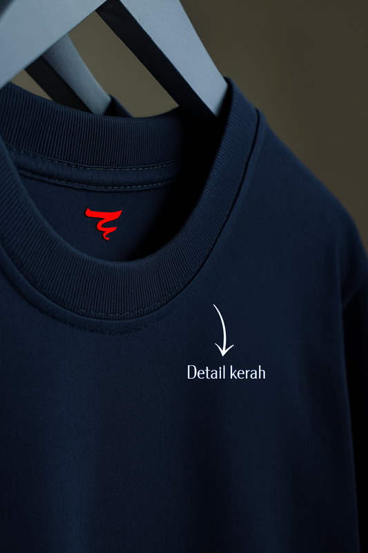 Navy Blue Oversized Plain T-Shirt