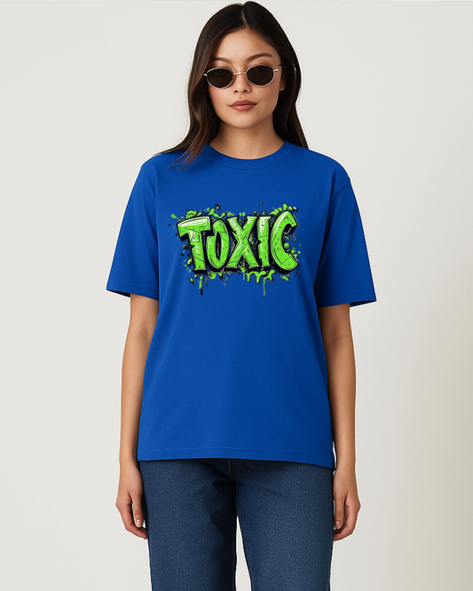 "TOXIC" graffiti Oversize tees