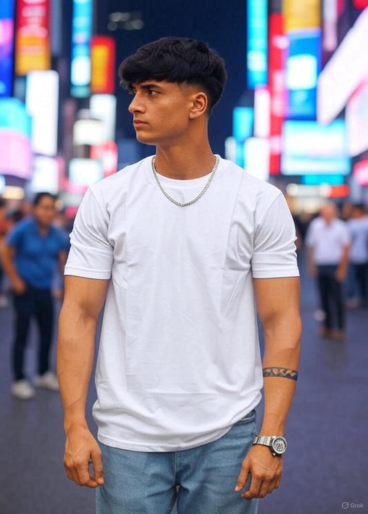 Classic White Short Sleeves Tees