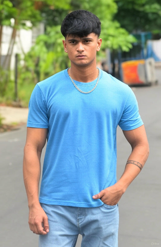 Light Blue Short Sleevs Tees