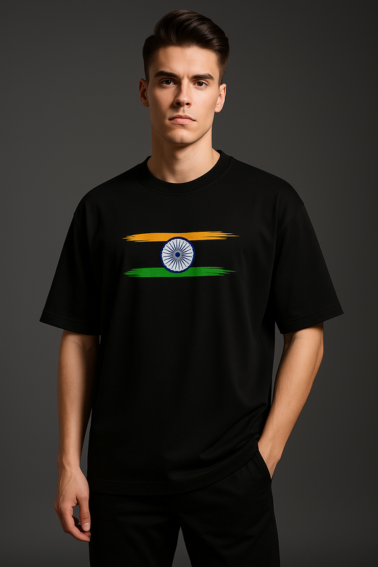 Bharat Edition Oversize Black tees
