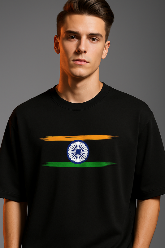 Bharat Edition Oversize Black tees
